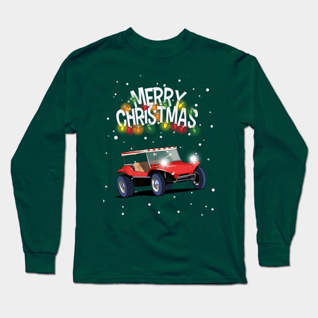 Baja Beach Buggy Christmas Jumper design. Long Sleeve T-Shirt by Webazoot